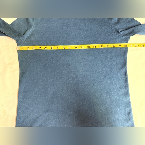 BELFORD Blue crew neck knit sweater size M - Picture 11 of 12